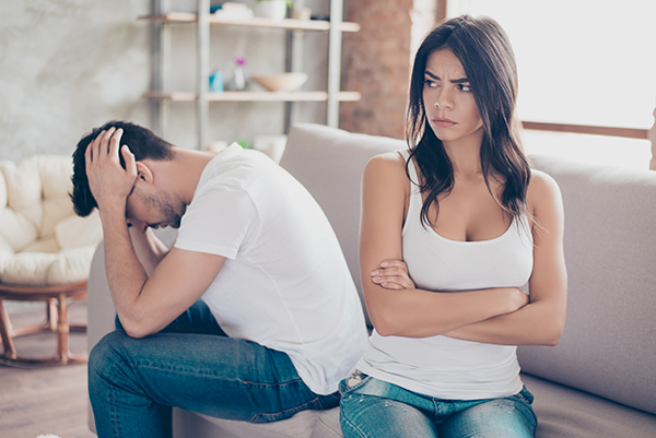 Mistrust, angry couple. relationship issues