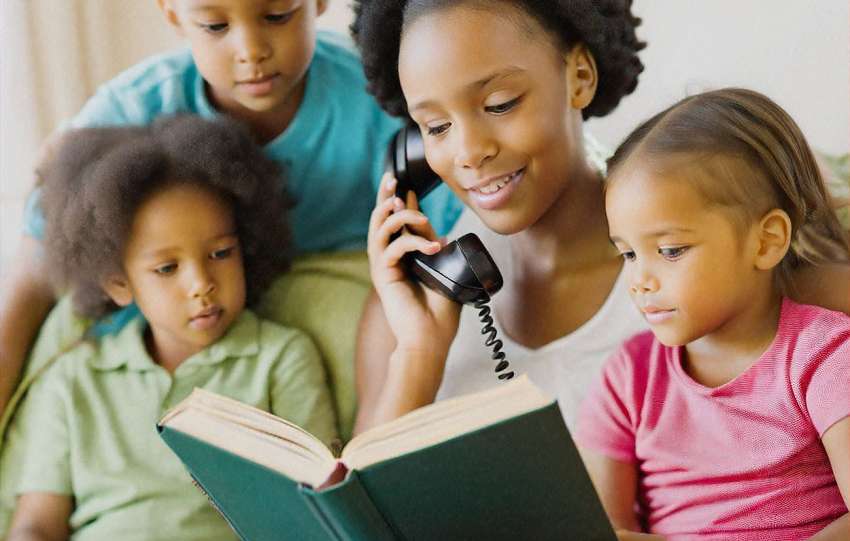 reading a story to a loved one on prison